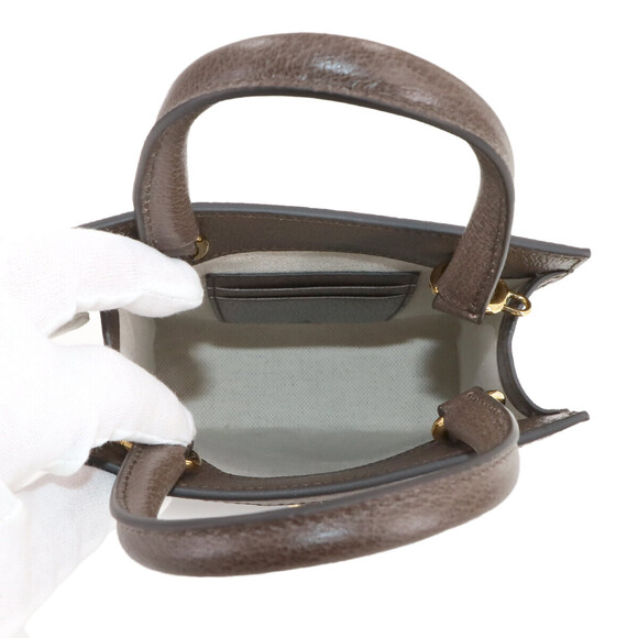 Gucci Ophidia Shoulder Bag GG Supreme Canvas Leather Beige Brown - Picture 7 of 9